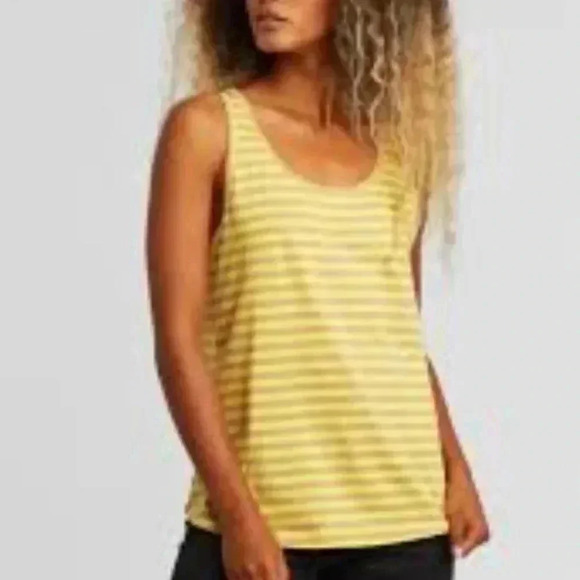 💥Michael Kors Yellow Lightweight Tank Top L - Picture 1 of 7